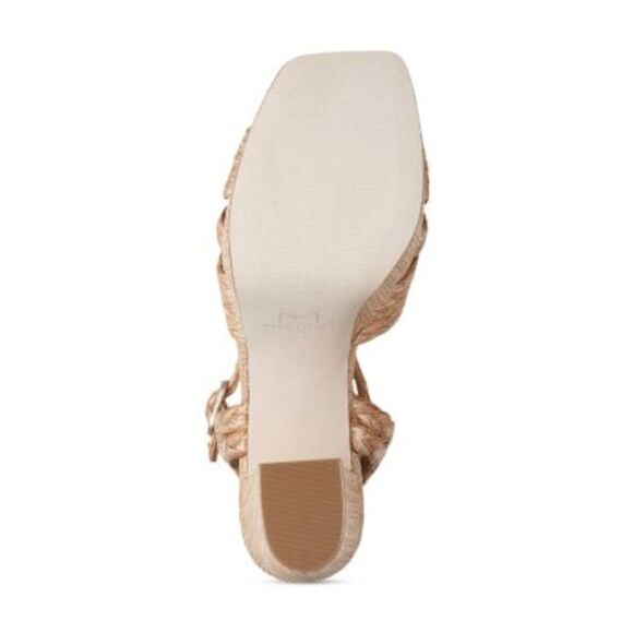 MARC FISHER LTD Womens Beige Espadrille 1-1/2" Platform Chela Heeled Sandal 10 M - Picture 4 of 4